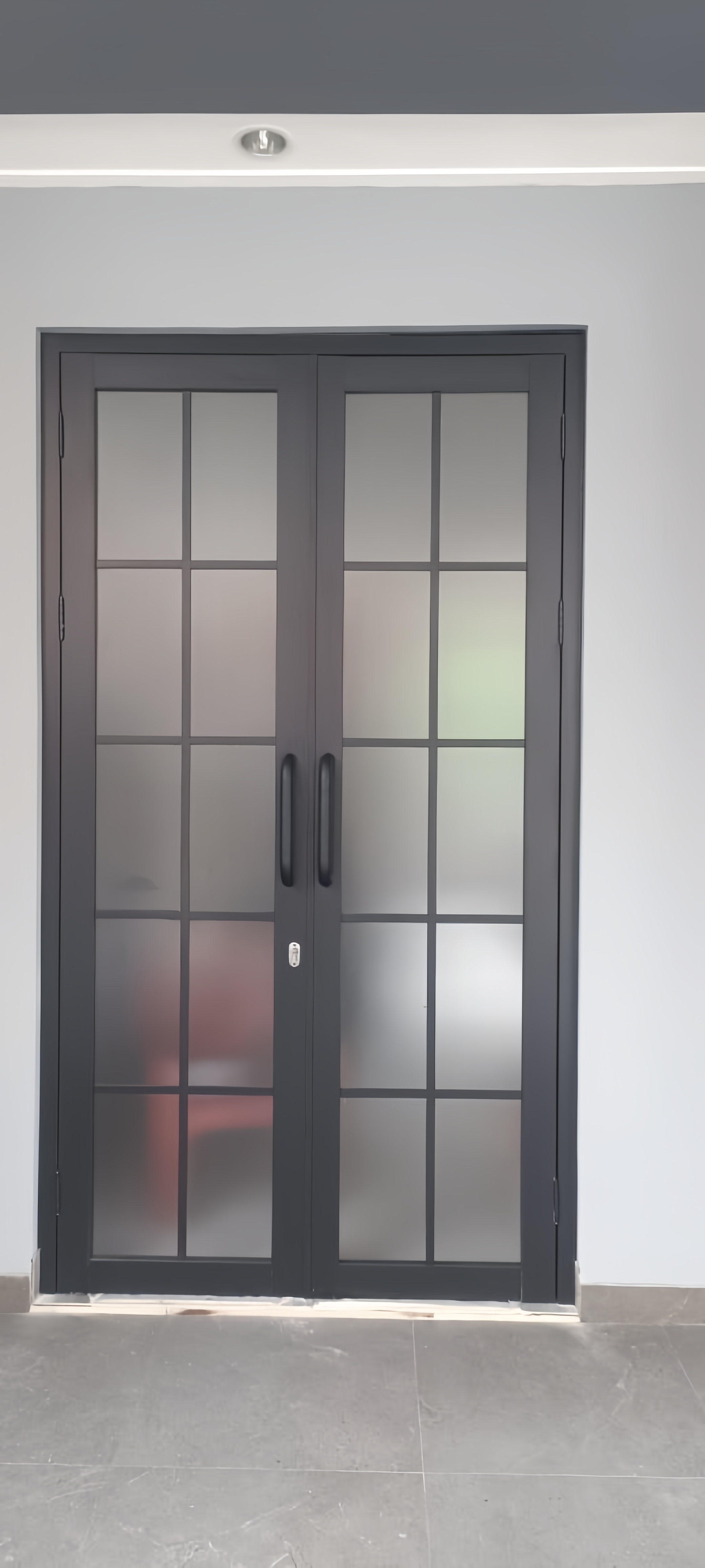 Pintu Kaca Sandblast Double